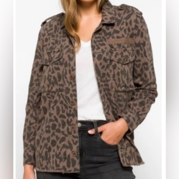 NWT PISTOLA Women's Leopard Print Jacket Brown Pockets Shacket Size Medium - Picture 1 of 11